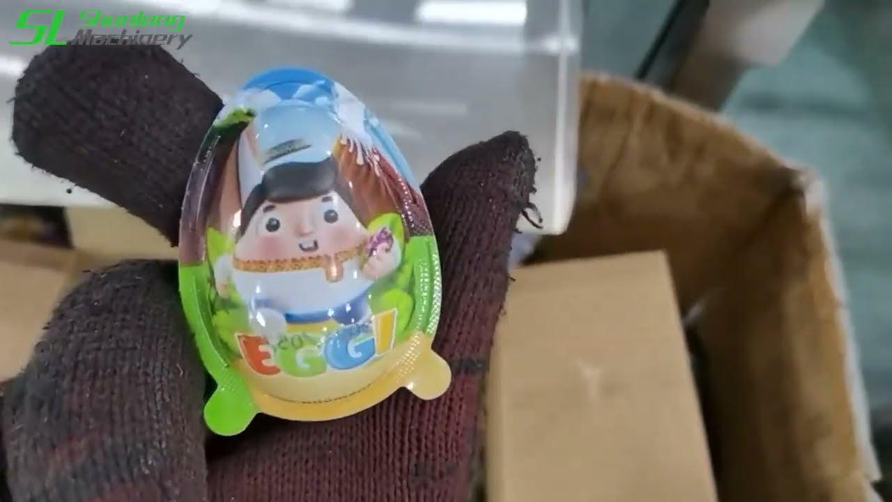 Surprise Toy Egg Packaging Machine with Laser Date Printer, Kinder Joy Egg Machine