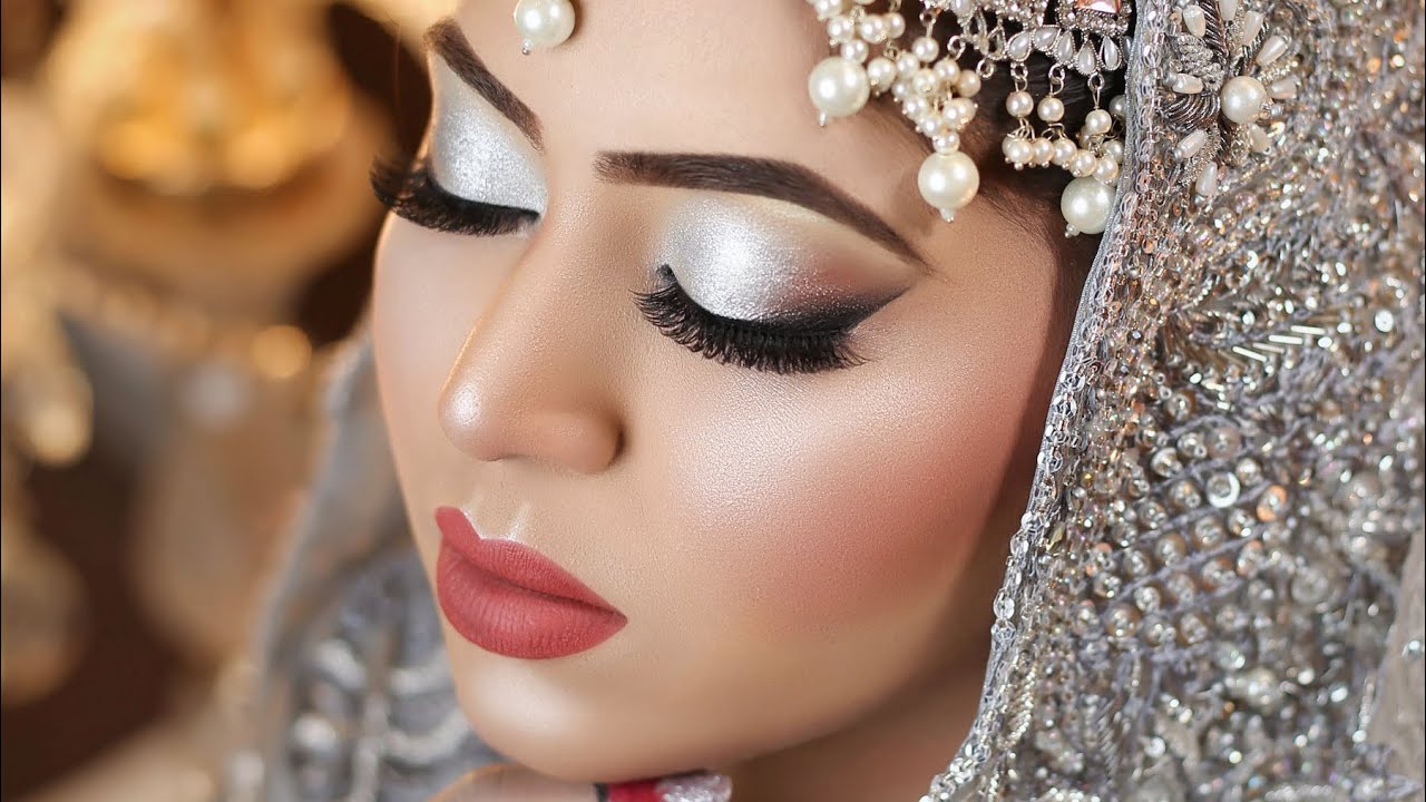 Walima bridal makeup tutorial | Silver Eyes makeup with Smudge Liner