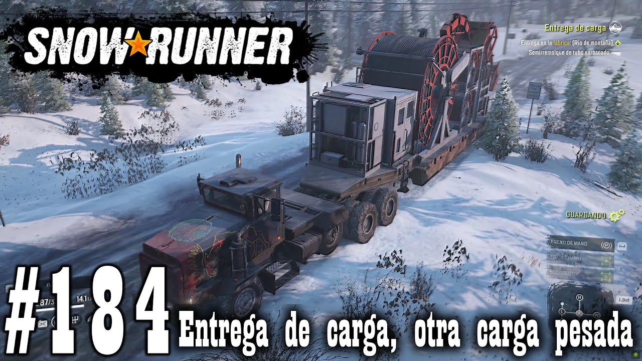 SnowRunner #184 Entrega de carga, otra carga pesada (R&iacute;o de Monta&ntilde;a, Alaska)
