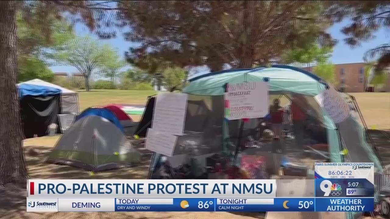 NMSU students protest, sets up 