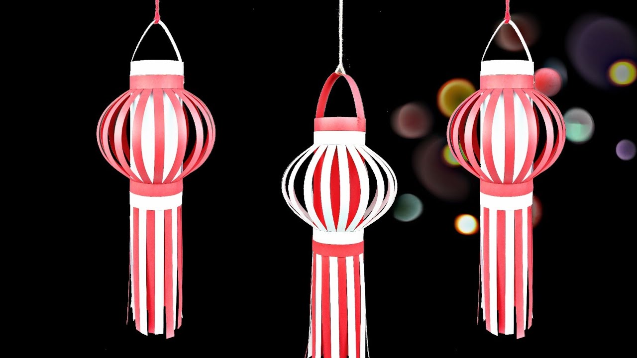 LAMPION ber EKOR HIASAN 17 AGUSTUS DARI KERTAS _ lampion lampionan