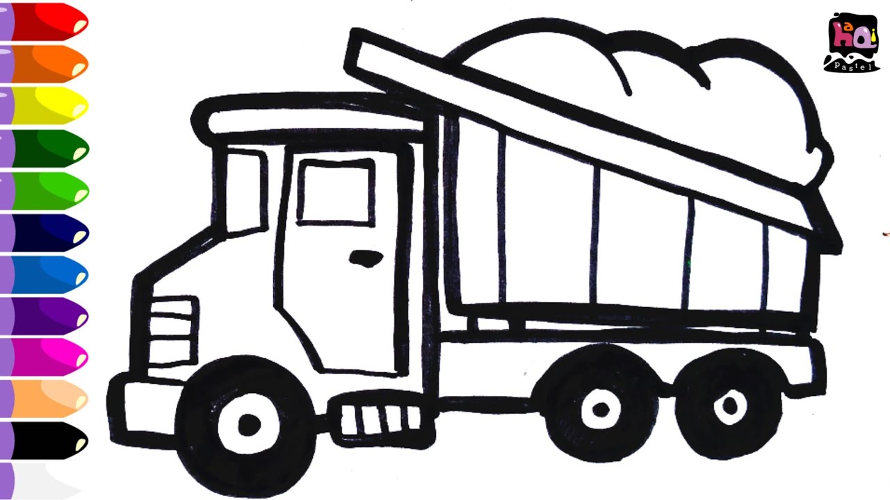 Menggambar truk pasir