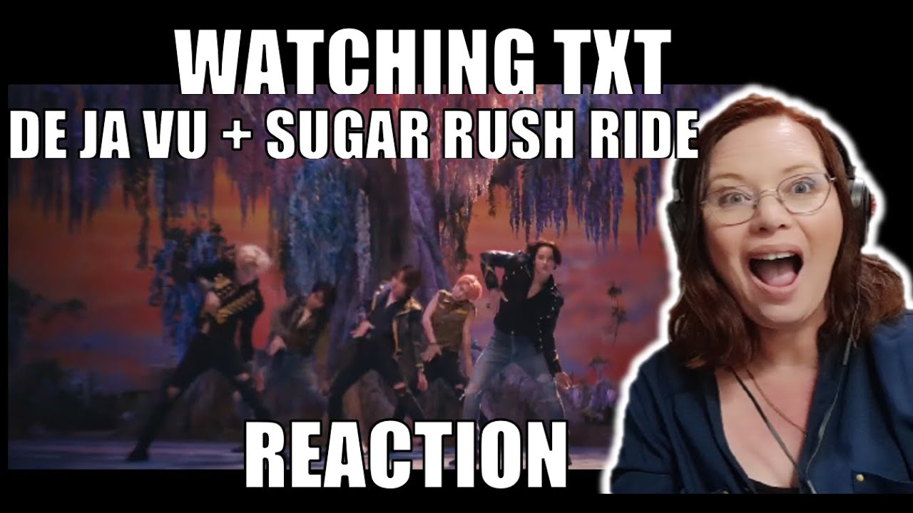 KPOP NEWBIE watching TXT 'De Ja Vu' & 'Sugar Rush Ride' for the FIRST TIME