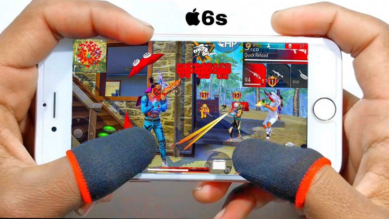 Iphone 6s Free Fire Gameplay test full max settings HUD+ 1 gb ram🤯