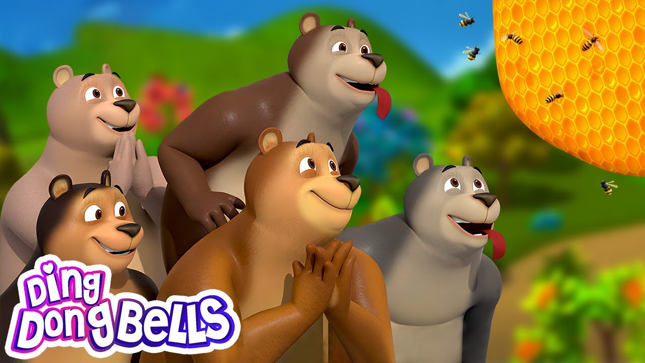 Ek Mota Bhalu | एक मोटा भालू | Hindi Rhymes for Kids | Ding Dong Bells