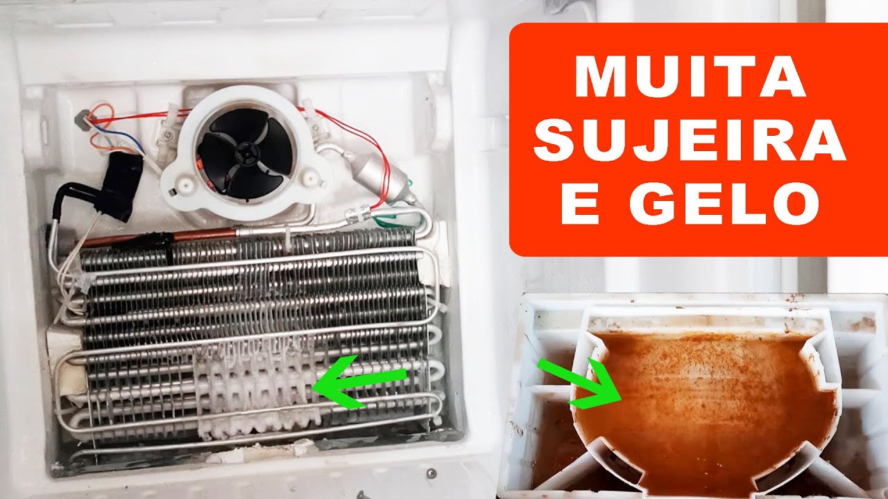 Geladeira vazando água por dentro - estava com dreno da geladeira entupido #028