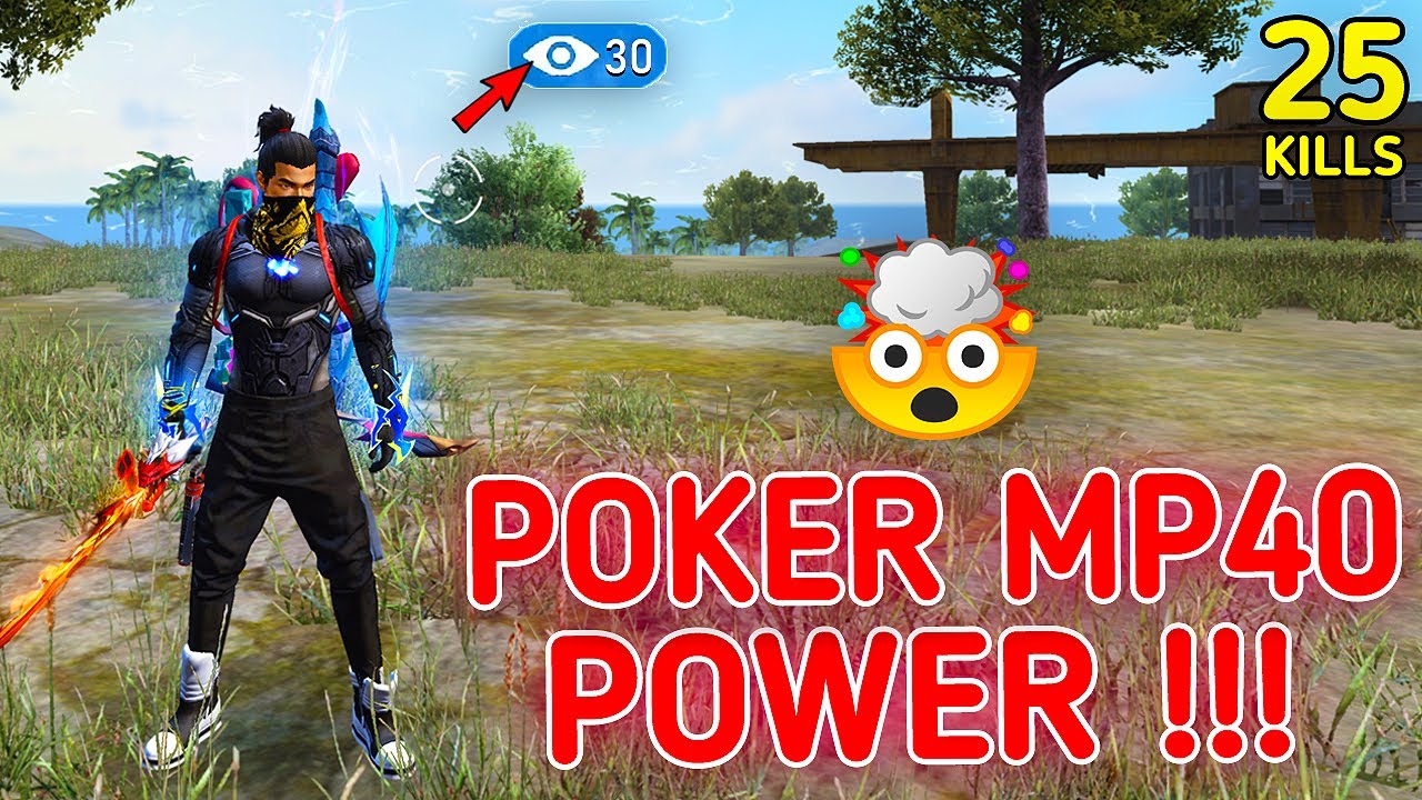 SOLO VS SQUAD || POKER MP40 POWER IS BACK🔥!!! THE MOST AGGRESSIVE MP40 IN FF|| 99% HEADSHOT INTEL I5