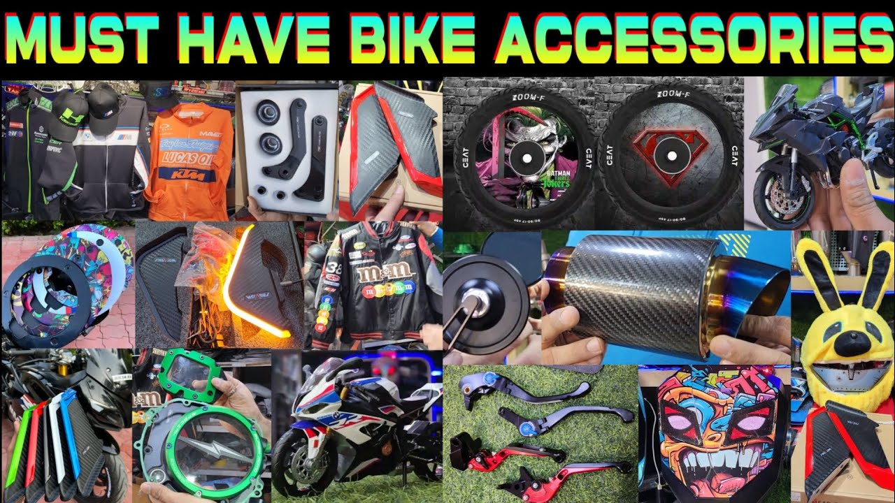 Must Have Bike Accessories ❤️‍🔥 Titanium Exhaust,Riding Jersey,Led Winglets,CarbonFibre Gears