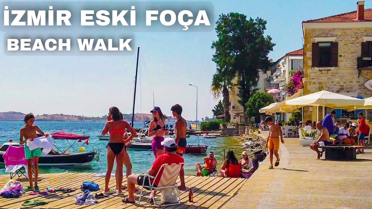 Izmir Walking Tour: Eski Foça on Monday | Travel Turkey 2022 | 4K UHD 60fps