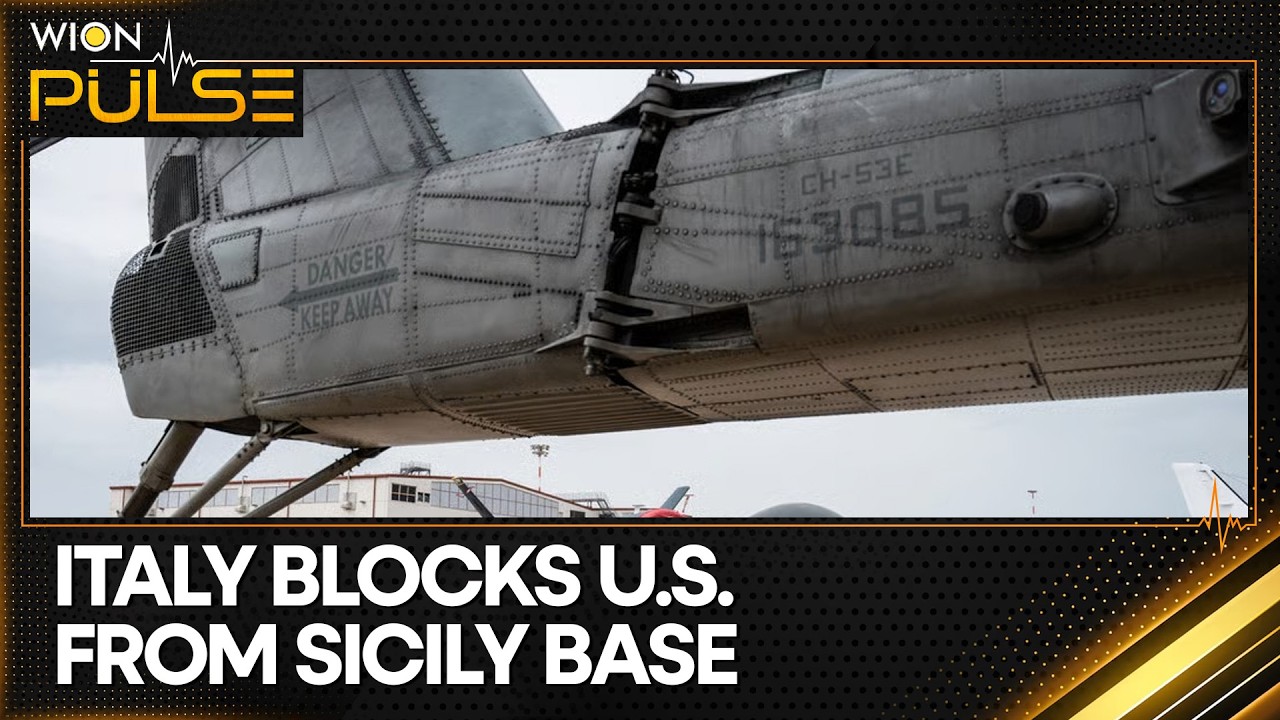 Italy Has Reportedly Disallowed Some US Aircraft  From Using Its Base in Sicily | WION Pulse
