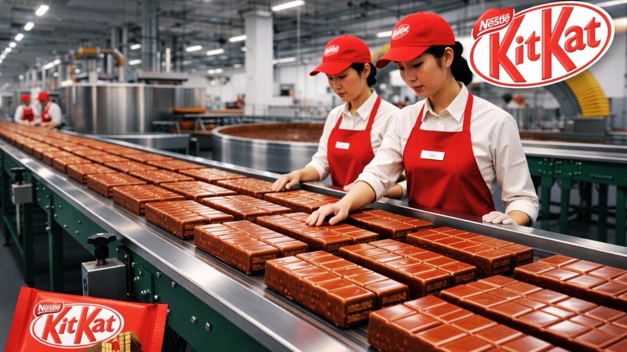 How KitKat Chocolate Is Made In A Factory | Inside A High Speed Production Line