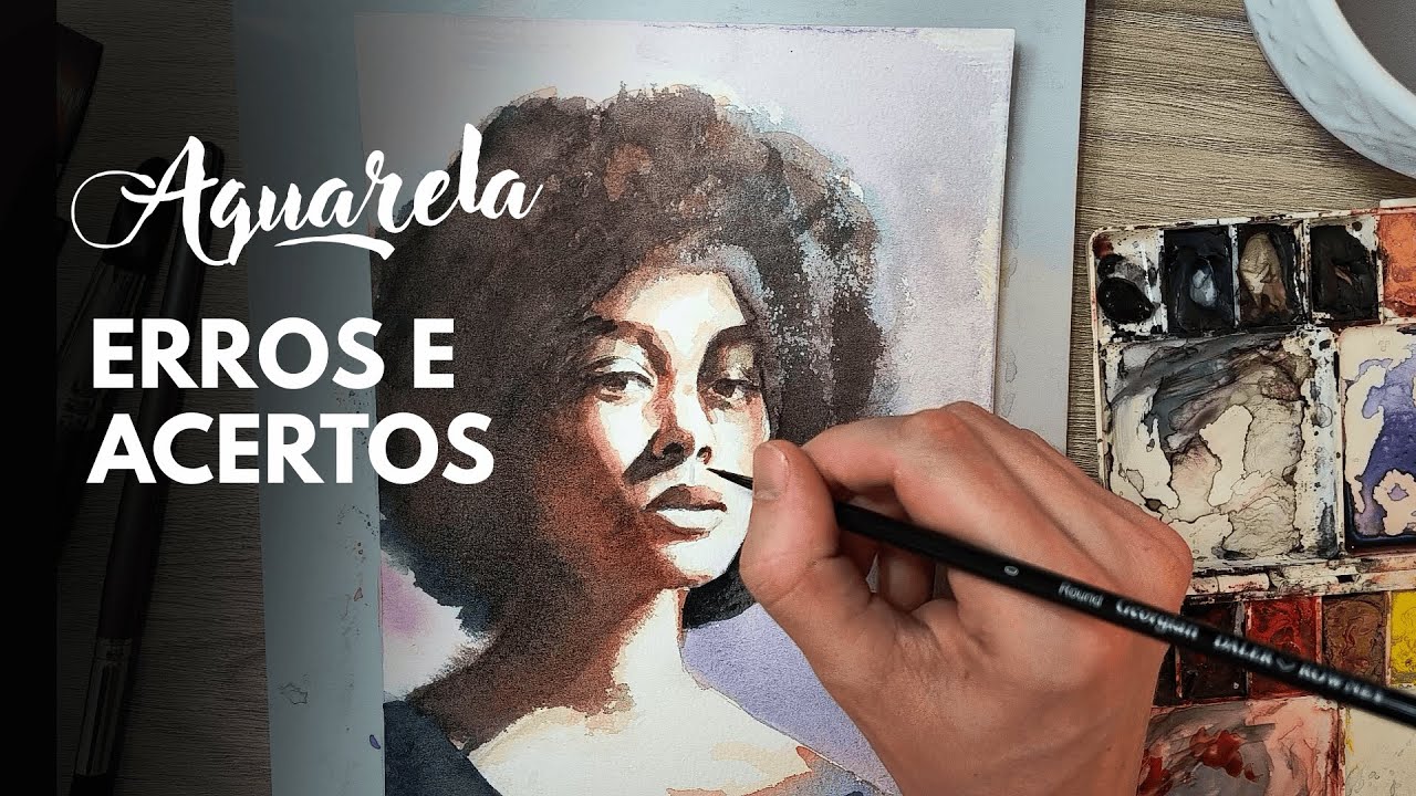 Controle da água: erros e acertos no retrato em aquarela