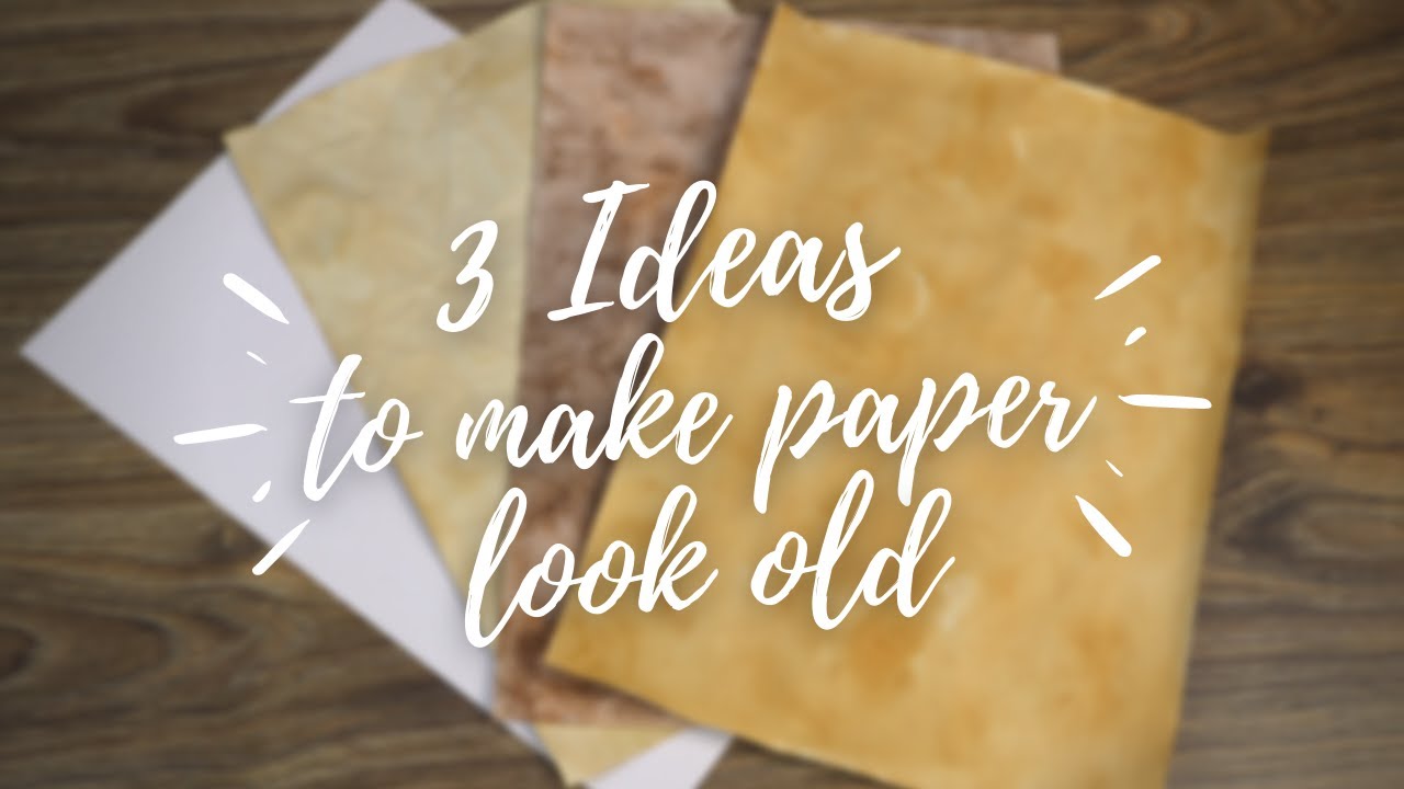 3 Easy ideas to make paper look old for journaling #diyjournalsupplies #junkjournal #diyvintagepaper