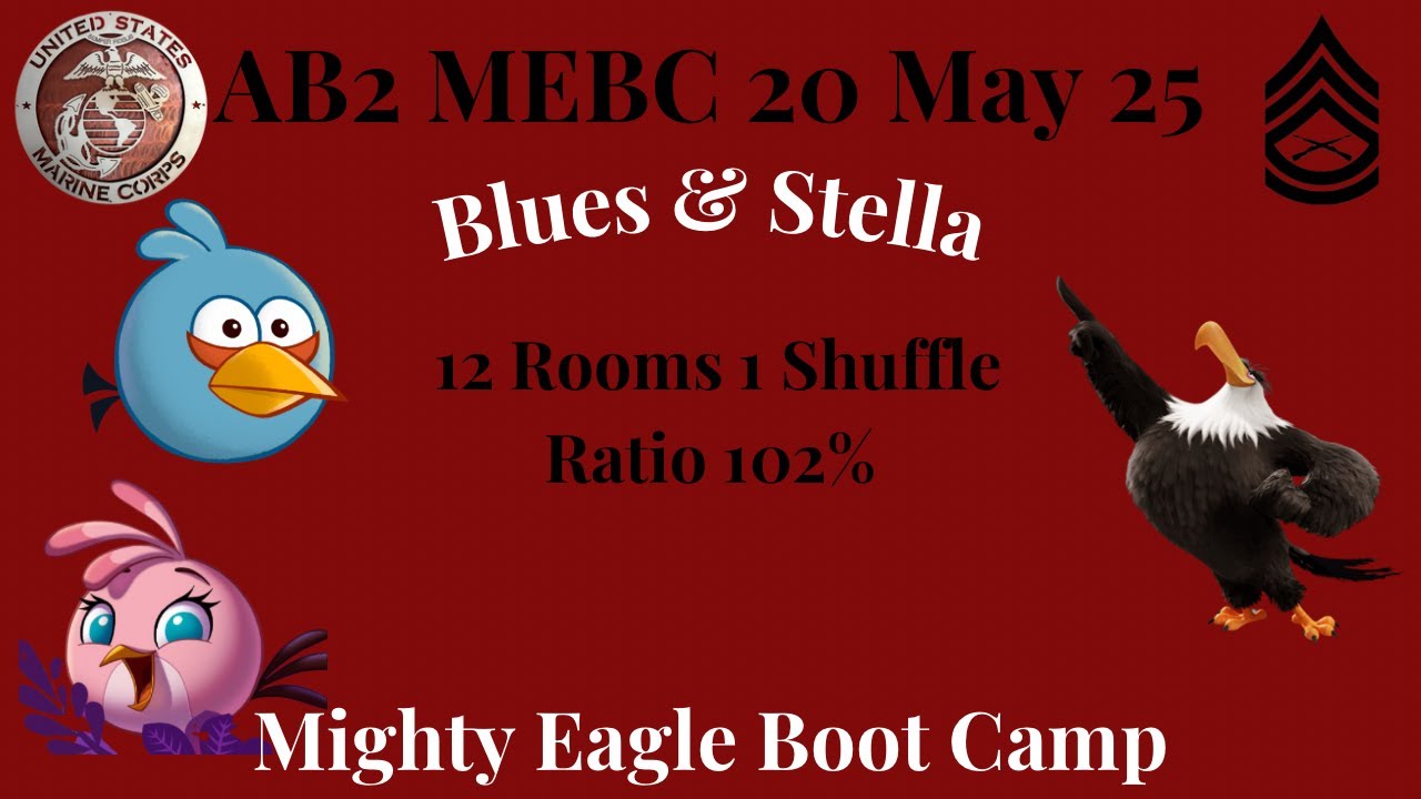 Angry Birds 2 AB2 Mighty Eagle Boot Camp MEBC with Both Extras-20 May 25 #ab2