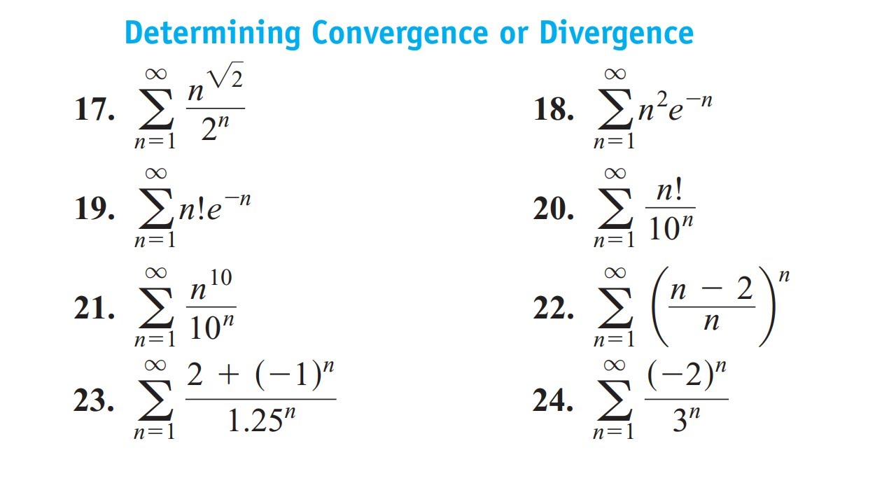Converges and diverges series check by root and ratio test || Thomas Calculus exercise 10.6 solution