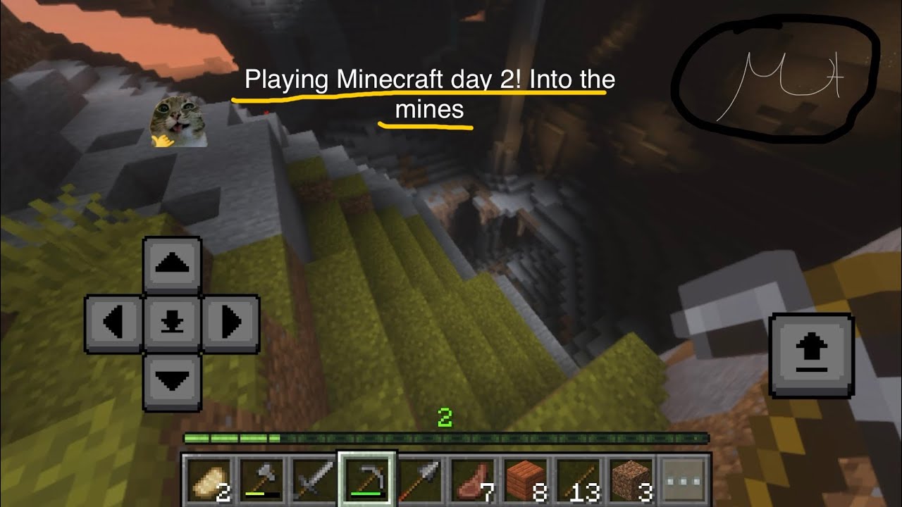 Into the mines! Playing Minecraft day 2