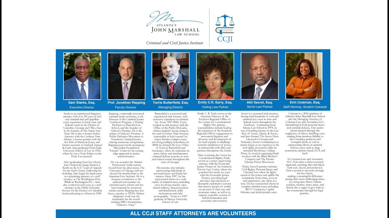 Introducing the Criminal and Civil Justice Institute at Atlanta's John Marshall Law School