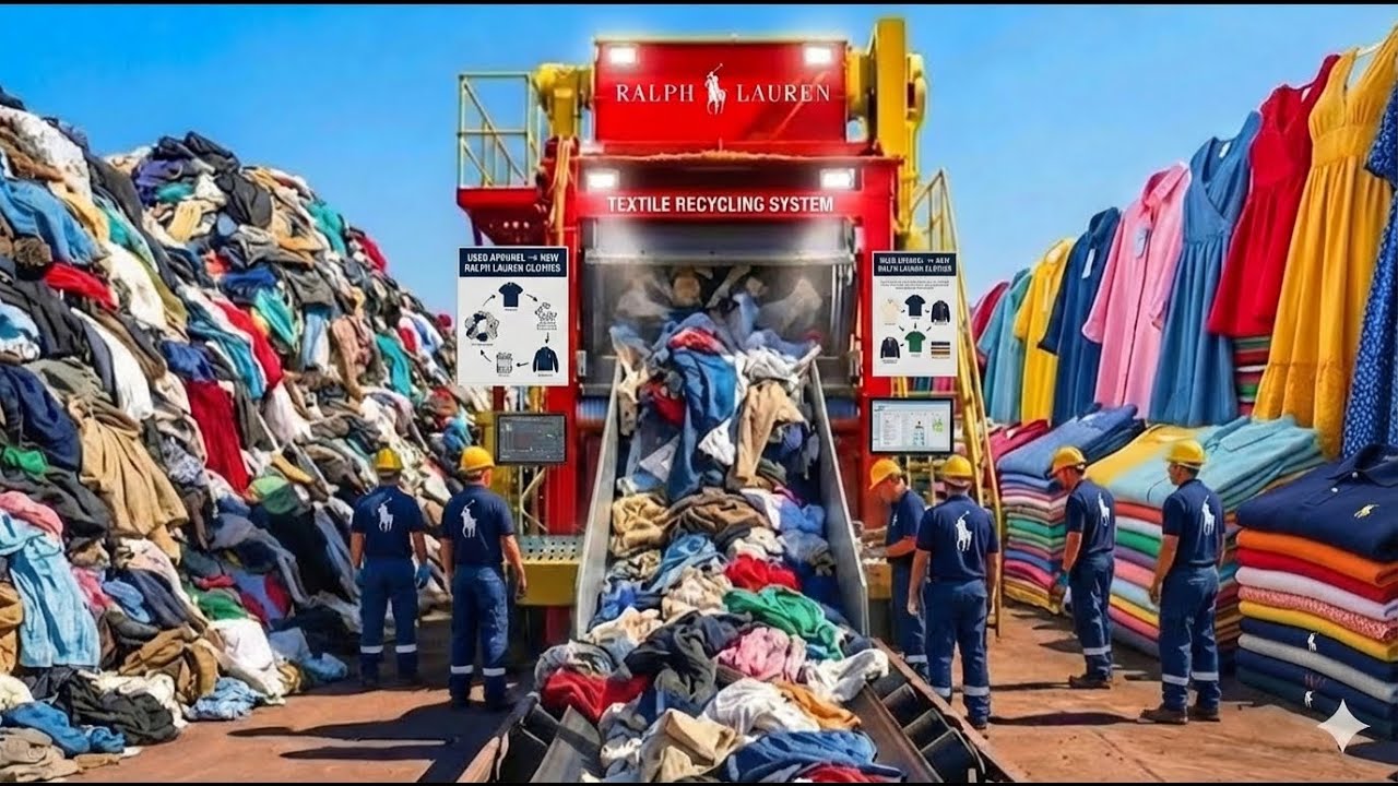 How Ralph Lauren’s Recycling Machines Turn Used Apparel into New Clothes (Full Process)