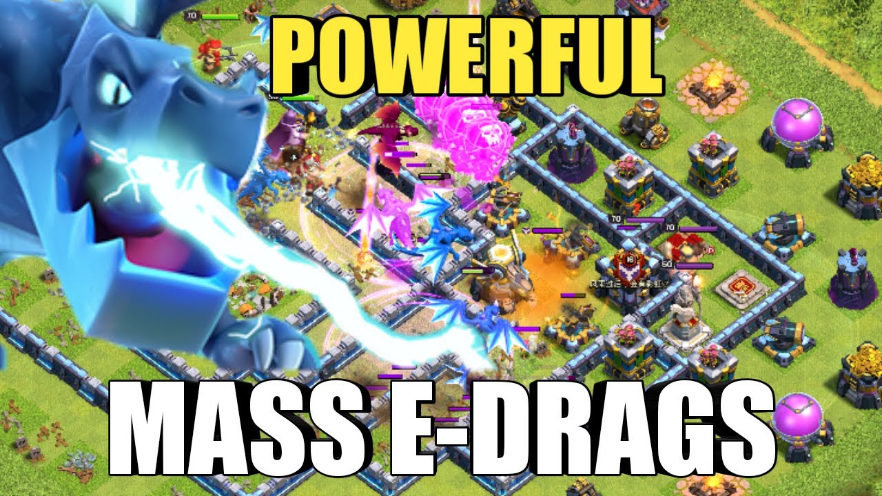 BEST TH13 *E-DRAG* attack strategy! Town hall 13 electro dragon legend league attacks 2020 March.coc