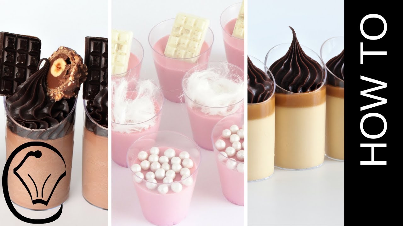 3 Easy Panna Cotta Recipes - Eggless Dessert Cotton Candy Nutella Caramel Chocolate