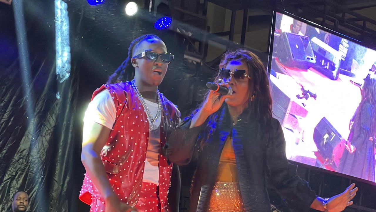 Naava Grey surprises Bruno K on stage at Ekiboozi Concert ku Freedom City