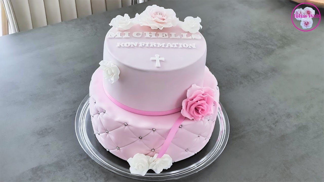 2 st&ouml;ckige Fondant Torte stapeln - Mehrst&ouml;ckig - Сборка двухъярусного торта