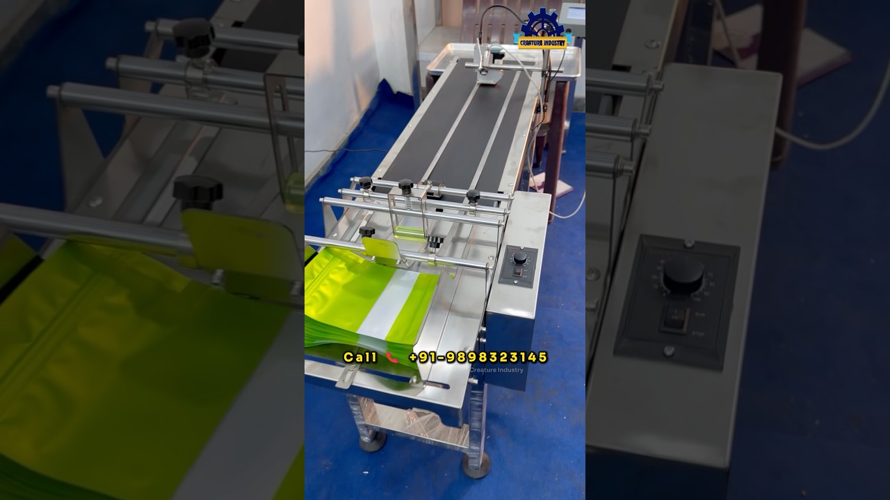 High-Speed Pouch Printing Machine | Stacker Printer With Conveyor | Mrp date, Expiry, Mfd #ytshort