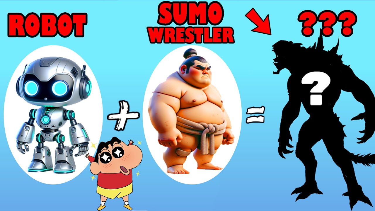 I Merged ROBOT and SUMO WRESTLER to make a NEW CREATURE to FIGHT ALL UNITS with SHINCHAN and CHOP