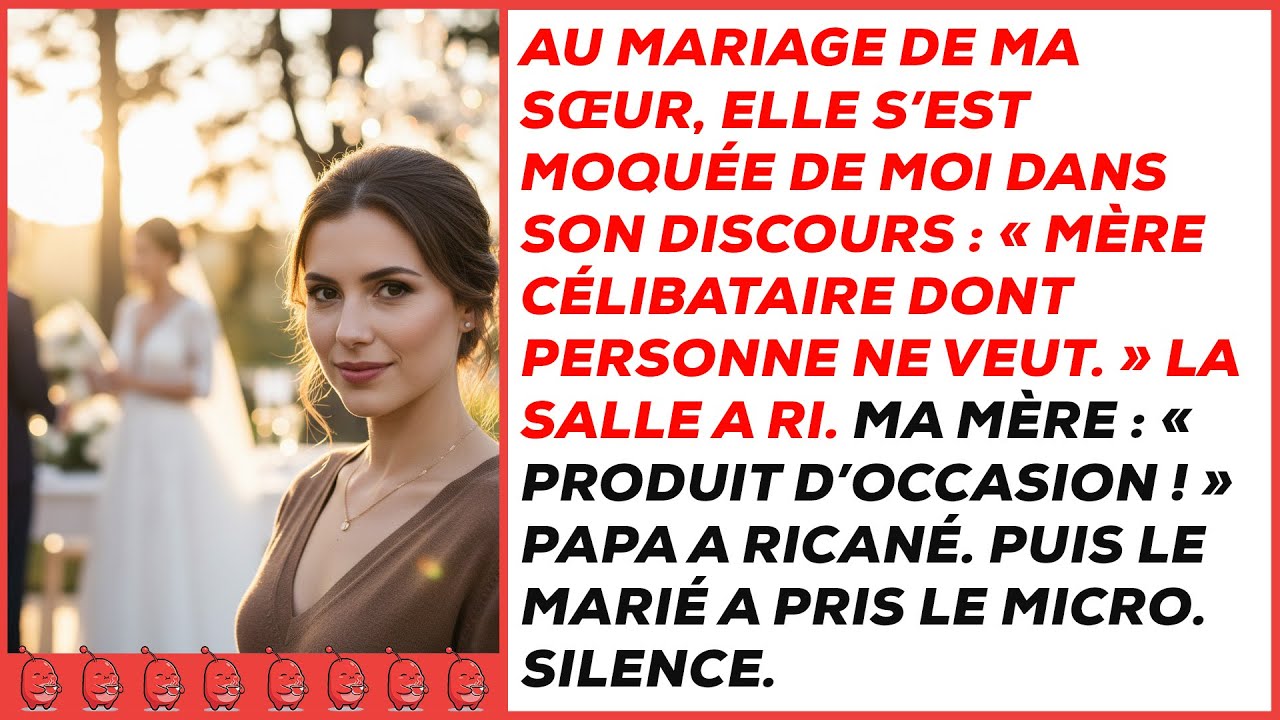 Ma sœur me traite d'indésirable à son mariage, mes parents se cachent la bouche en riant ...