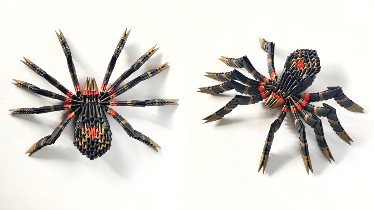 3D Origami SPIDER | How to make a paper spiders