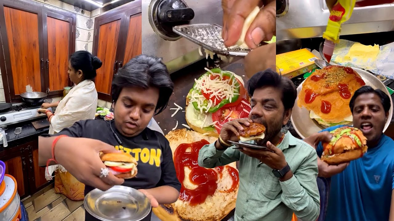 आज भाभी माँ बर्गर बना रही हैं / 😃👌हम सबके लिये / 😃