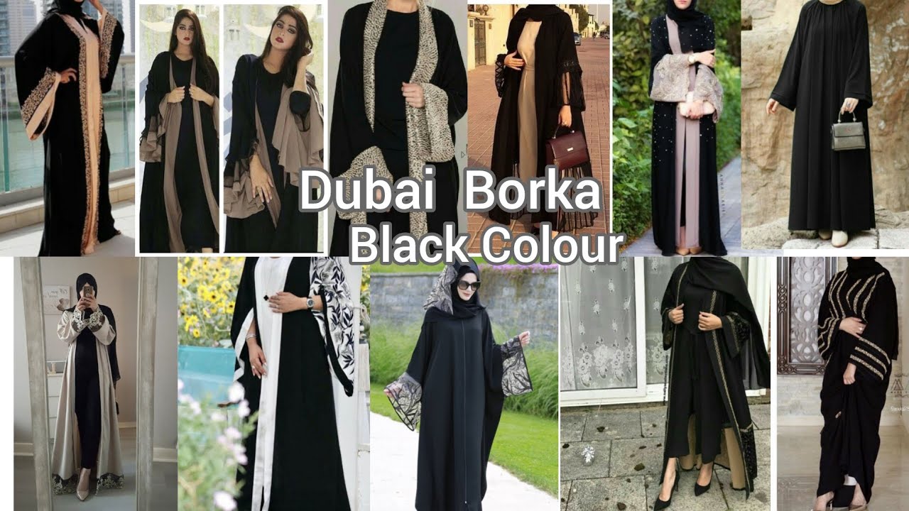 Dubai Styles Borka Design Black Colour /party Borkas /Black Borka #borka #blackborka #dubaiborka