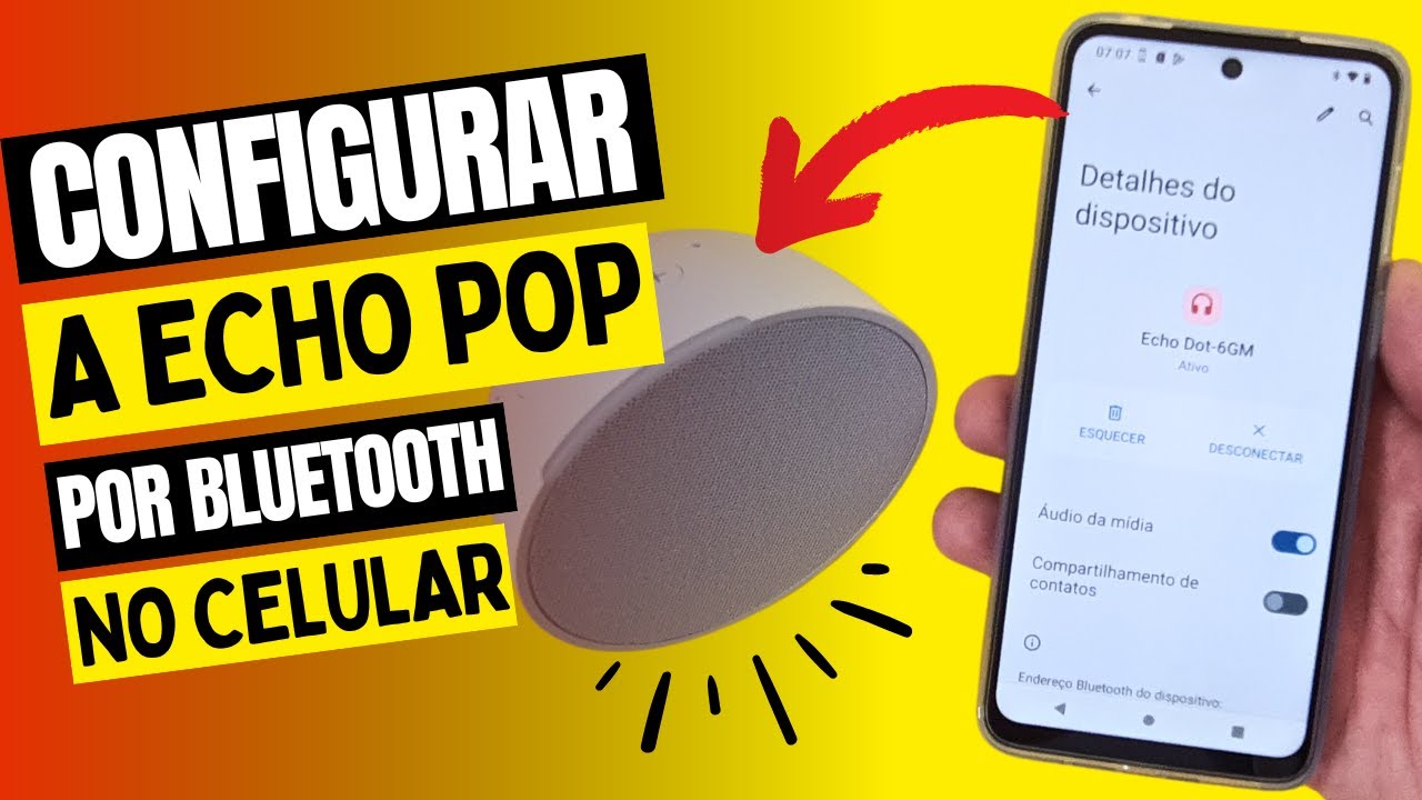 COMO CONFIGURAR E USAR A ECHO POP POR BLUETOOTH CONECTADA NO MESMO CELULAR COM O APP ALEXA