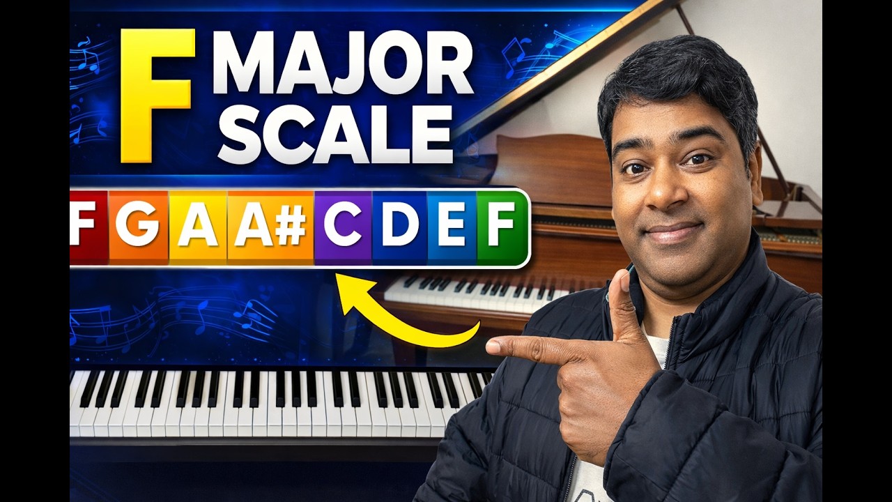 F Major Scale - the last major scale - learn in 3 Minutes 🎹