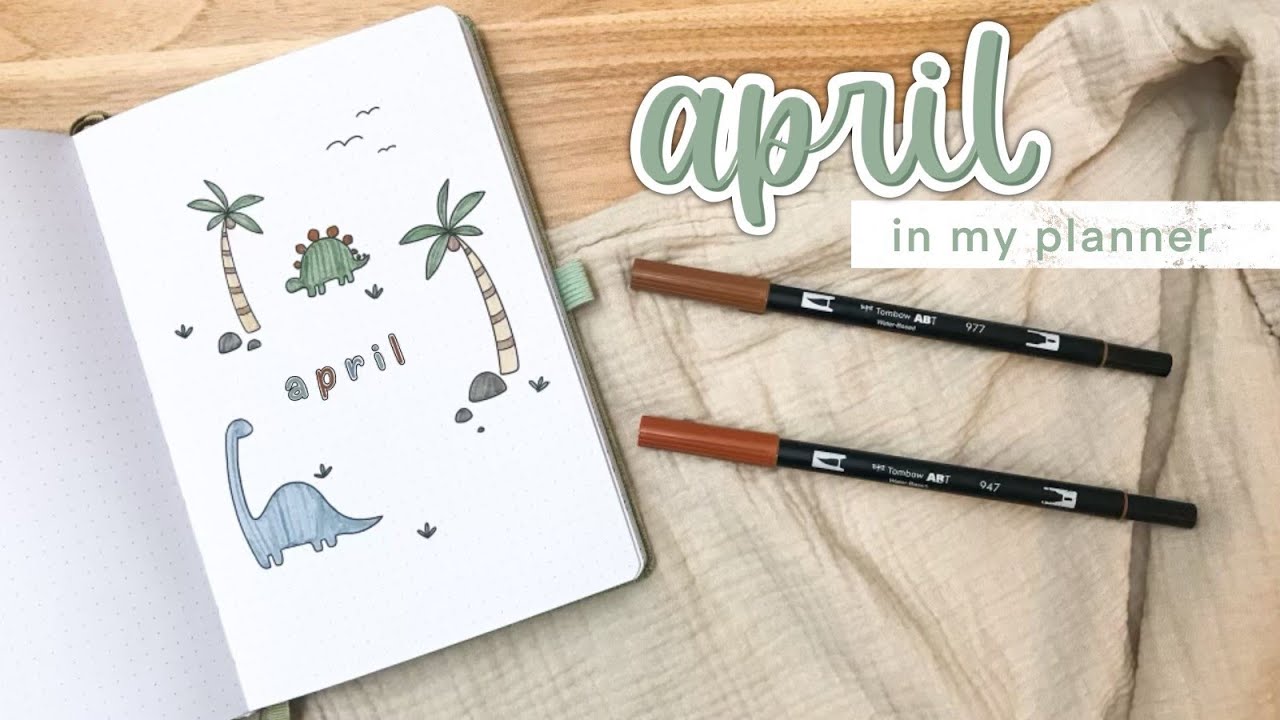 april in my planner | april plan with me | april bullet journal setup