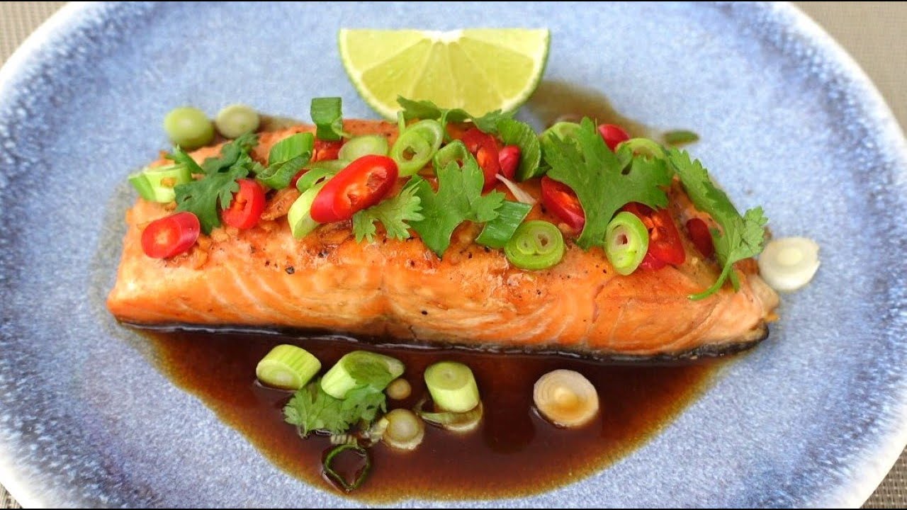 💯 Mit Honig und Sojaso&szlig;e glasierter Lachs! Einfach & lecker - fertig in 10 Minuten!