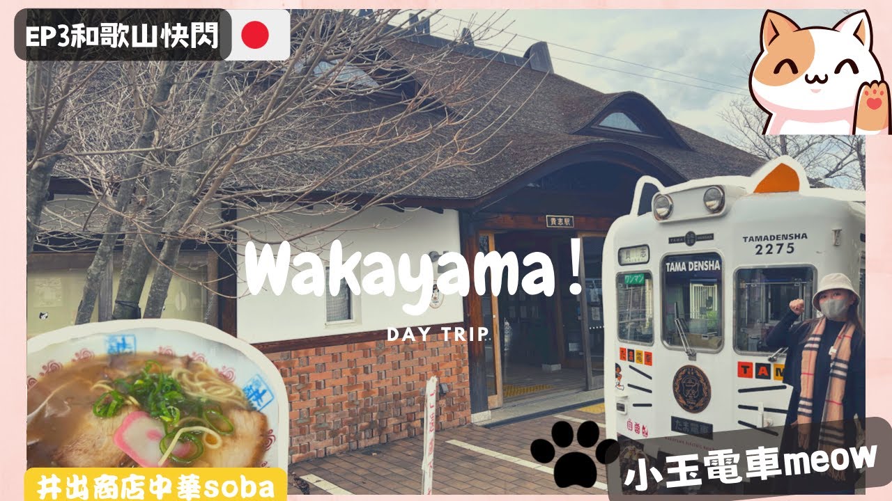 【日本獨遊遊】EP3～和歌山極速快閃 /中華soba井出商店豬骨醬油拉麵 /4代玉貓貓貴志站 /白濱彩朝樂溫泉酒店🏨