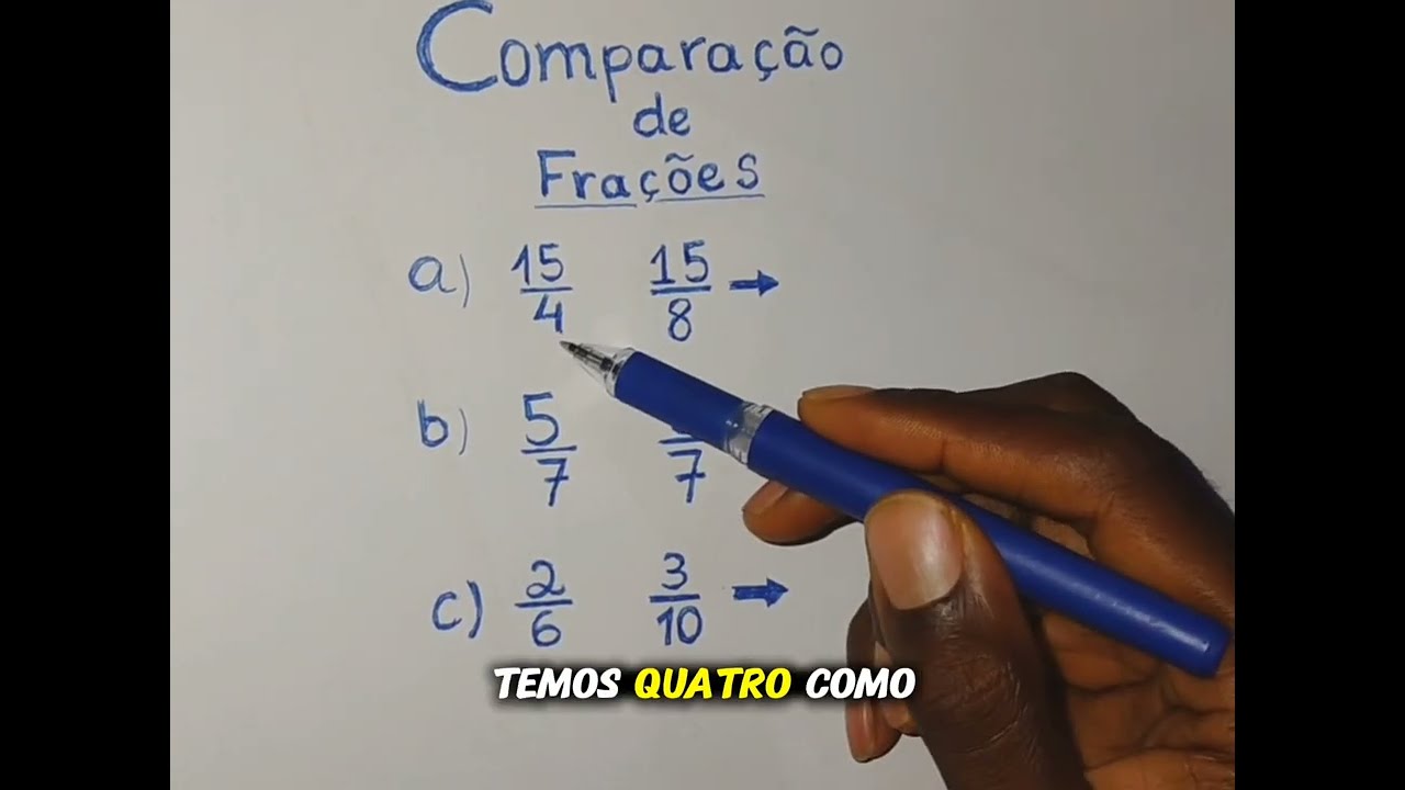 Comparação de frações: método eficaz que não falha. Legendado 