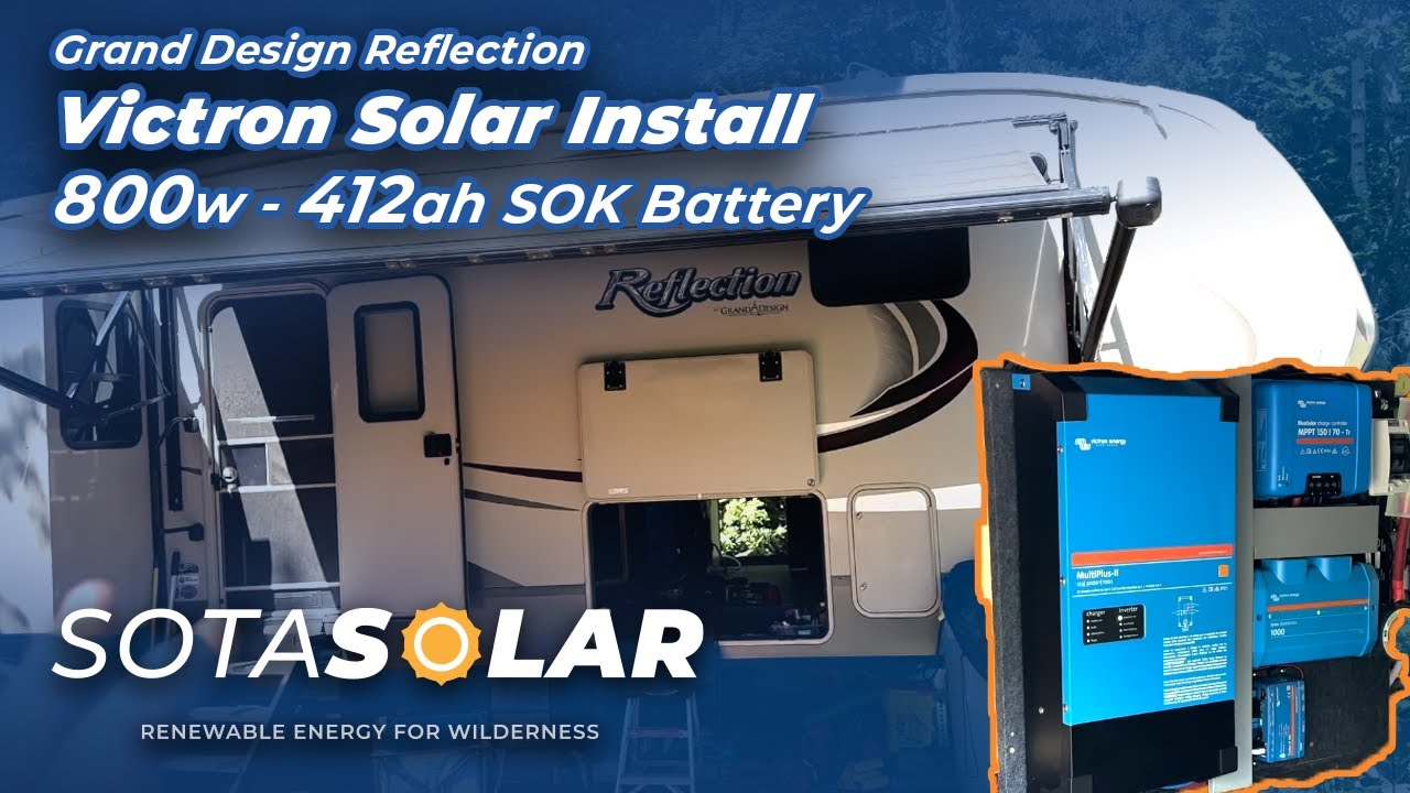 2016 Grand Design Reflection 337rls Victron Multiplus Solar Install  400ah SOK battery  800w Solar