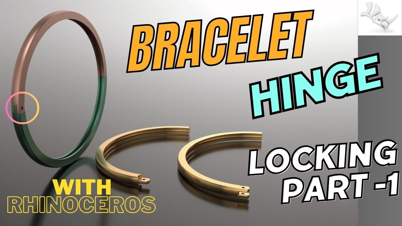 Bracelet Hinge Lock Design Tutorial in Rhino 3D | Jewelry Lock CAD Part 1