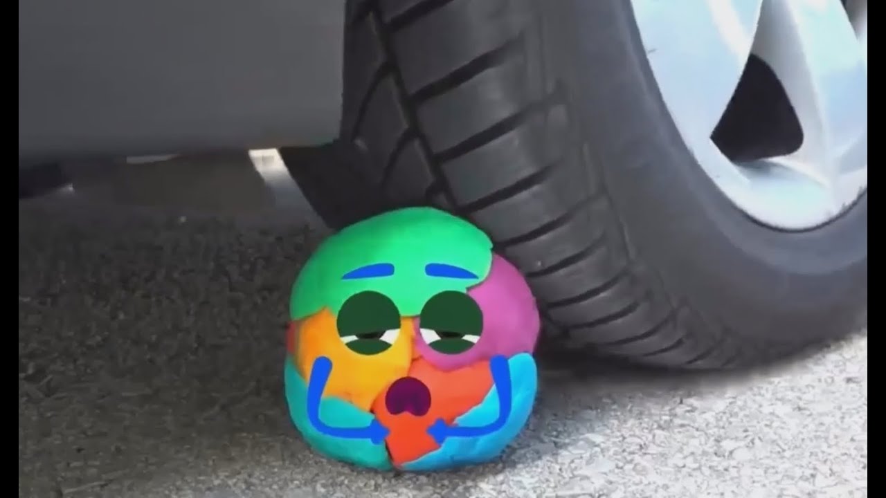 11 Cars crush soft, fluffy things. Cute cartoons