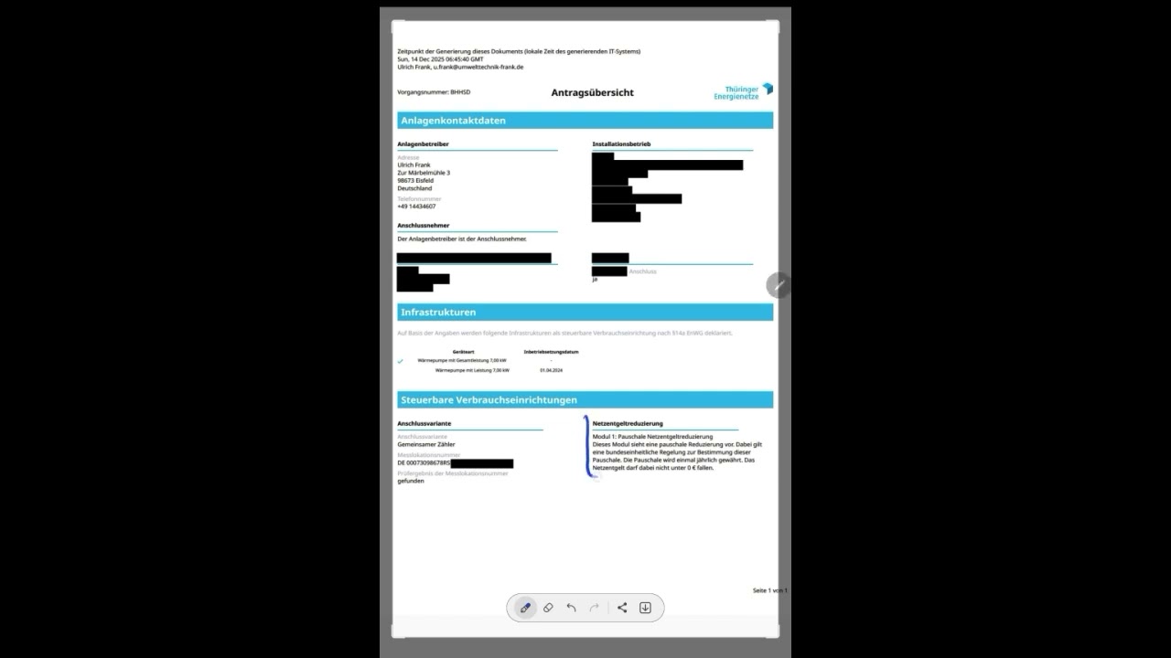 &sect;14a EnWG: Anmeldung der Module1 und 3 beim Netzbetreiber