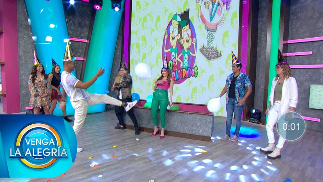 ¿Qué tan buenos salieron los de Exatlón para ponchar globos con la cabeza? | Venga La Alegría