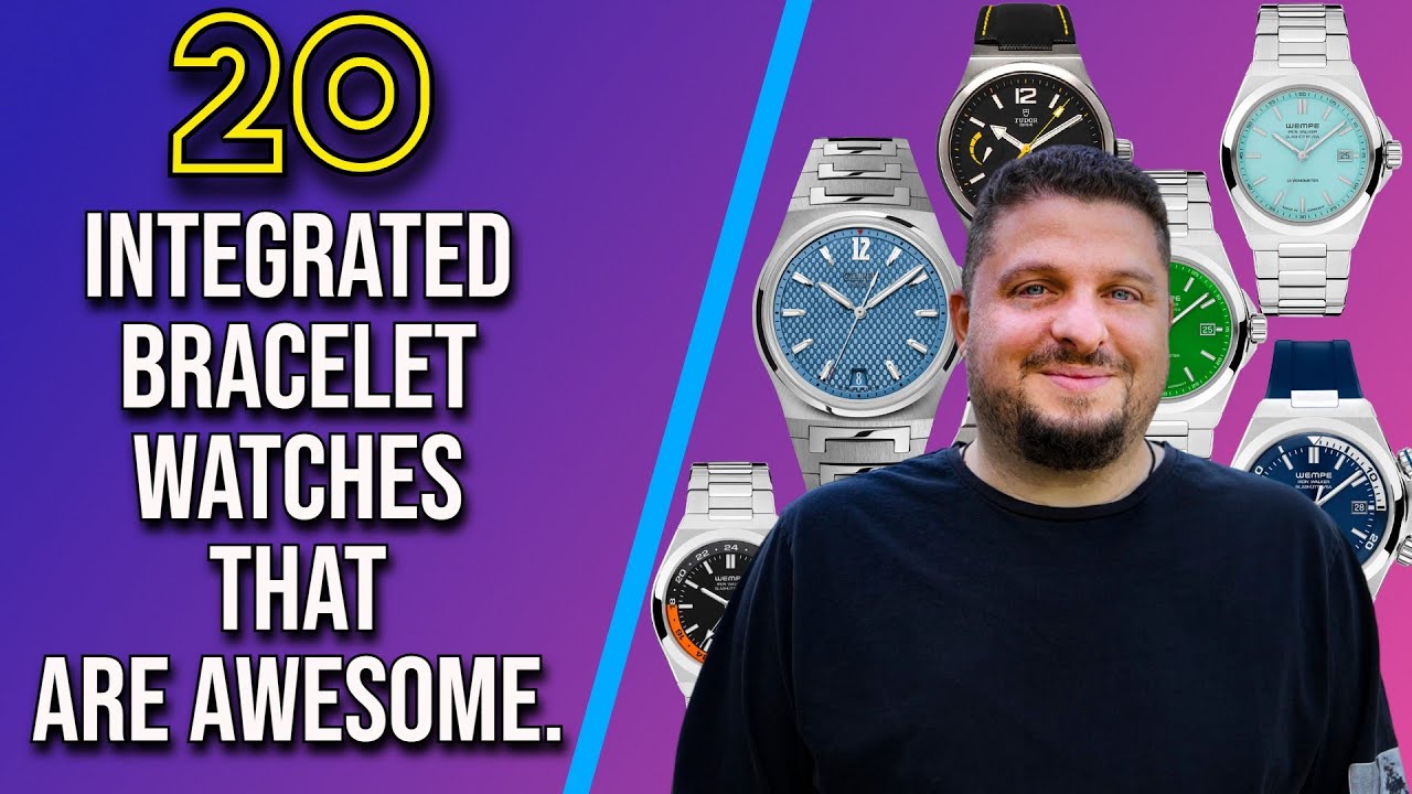 List of 20 Integrated Bracelet Watches that are AWESOME.  My Top Integrated Bracelet Sports watches