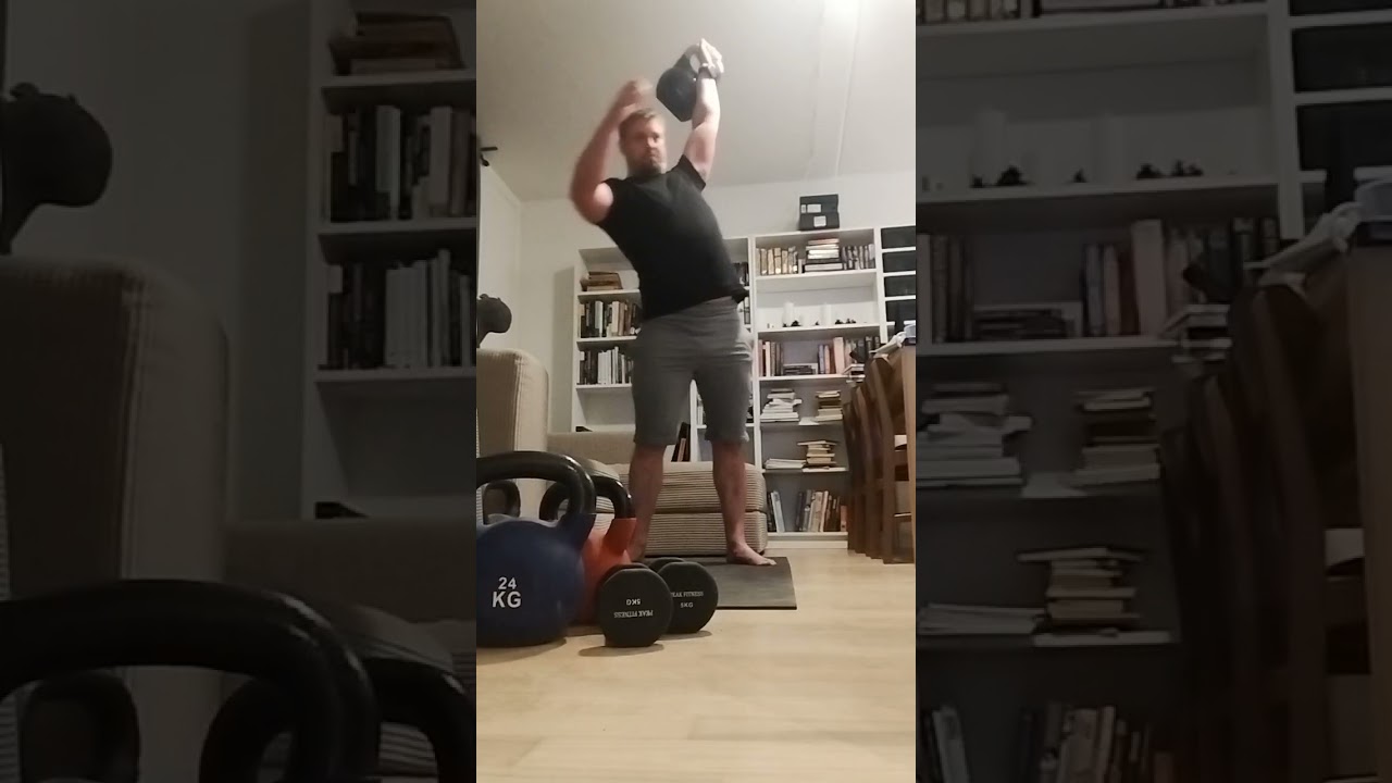 Alternating EMOM: 10x1@48 kb snatch