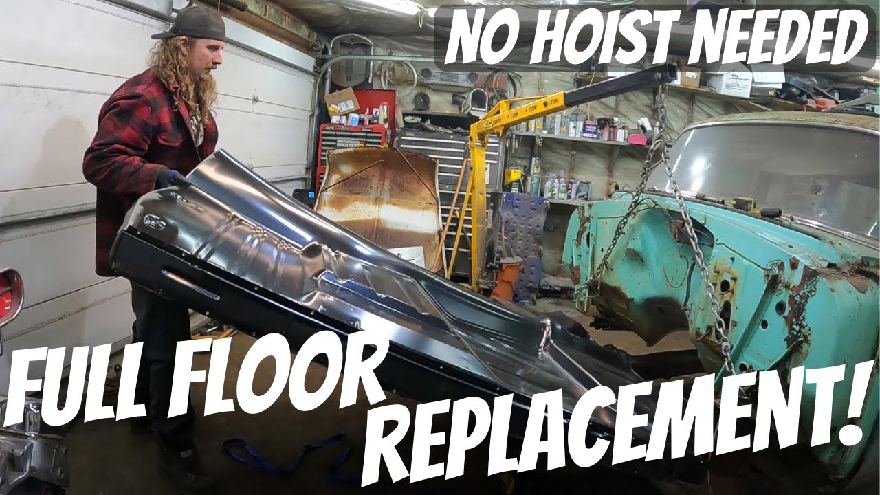 Replacing a FULL 1 Piece Floor Pan! Done at Home With NO Hoist and The Body Stays on the Frame