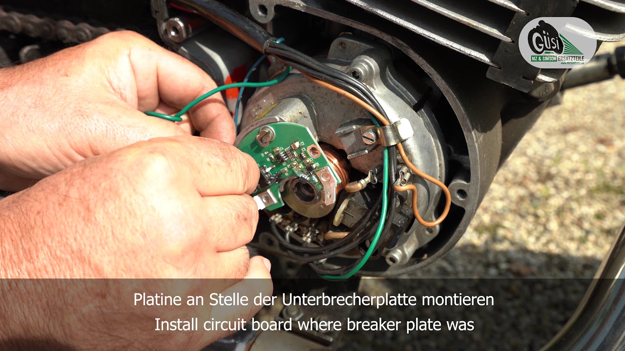 Einbau elektronische Zündung 12V MZ Güsi Motorradteile