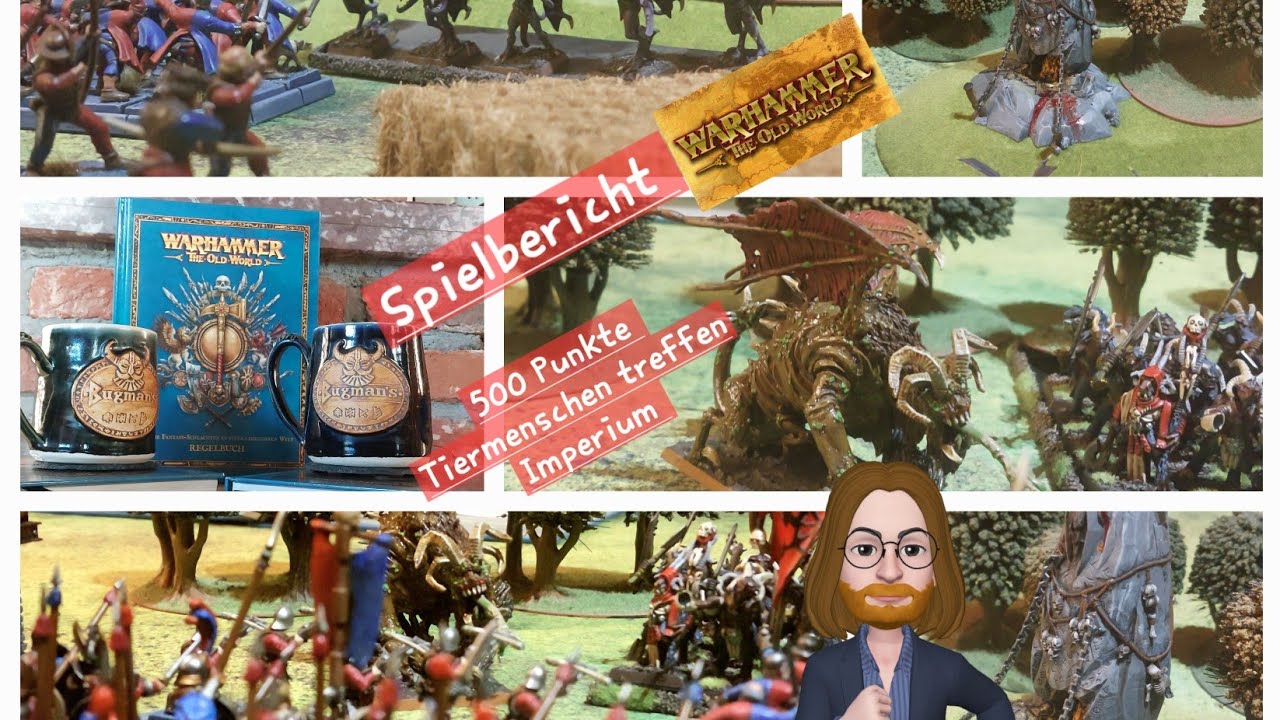 020.2🖲[#Spielbericht]🖲[The Old World] 🫎Tiermenschen gegen Imperium☄️[500 Punkte] 📖#warhammer  4K 🤗✨️