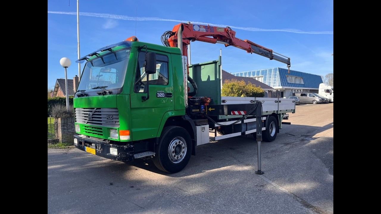Volvo FL10 320 4x2 with CRANE HMF 15 80 1998 Platform