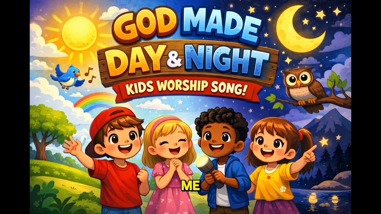 God Made Day and Night | Kids Worship Song | Creation Praise for Children
